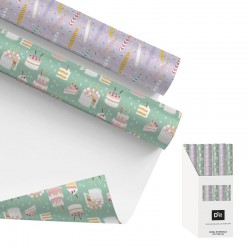 Papel de Regalo Pasteles y...
