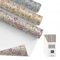 Papel Regalo Flores x3...