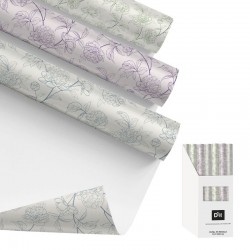 Papel de Regalo Flores x3...