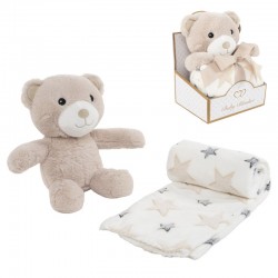 Peluche Oso Beige con Manta...