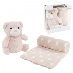 Peluche Oso Rosa con Manta...