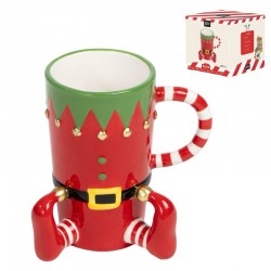 Taza Elfo Navideño Cerámica...