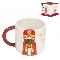 Taza Cerámica Relieve Rey...