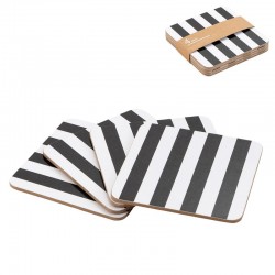 Posavasos Corcho x4 Rayas...