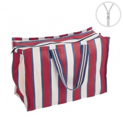 Bolso de Tela con Rayas y...