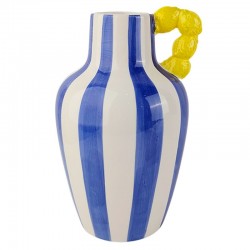 Jarrón Rayas Limones Azul...
