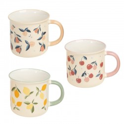 Tazas Cerámica Frutas x3...