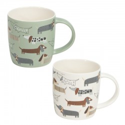 Taza Perros x2 Cerámica 365...