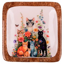 Bandeja Gatos Madera...
