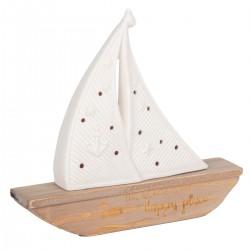 Barco Velero LED de Madera...