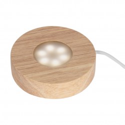 Base de luz LED madera...