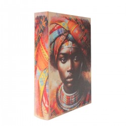 Caja Libro Africana MDF...