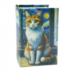 Caja Libro Gato MDF Forrado...