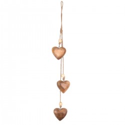 Colgante Corazones Madera...