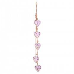 Colgante Corazones Lavanda...