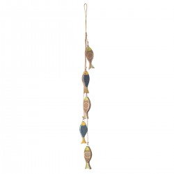 Colgante Pared Peces Madera...