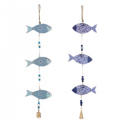 Colgante Peces x2 Madera 69...