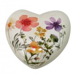 Corazón Cerámica Flores...