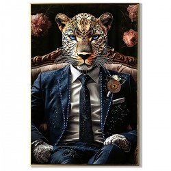 Cuadro Leopardo con Traje...