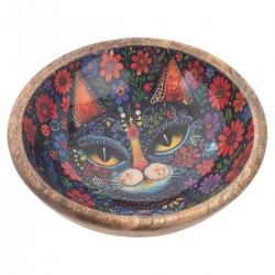 Cuenco Gato Madera de Mango...