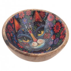 Cuenco Gato Madera de Mango...