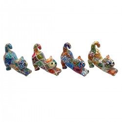 Figura Decorativa Gato x4...
