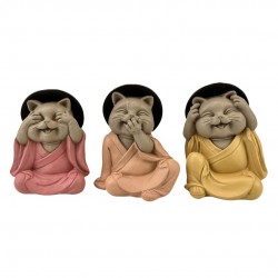 Figuras Gato Buda x3...