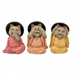 Figura Gato Buda x3 Modelos...