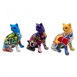 Figura Decorativa Gato x3...