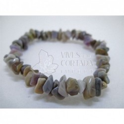 Pulsera Chips de Agata Gris