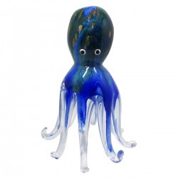 Pisapapel Pulpo Vidrio Azul...