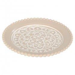 Plato de Porcelana Beige...