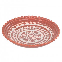 Plato de Porcelana Rojo con...