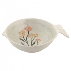Plato Pez Gres Flores 22,5 cm
