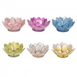 Portavelas Flor de Loto x6...