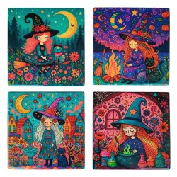 Posavasos Bruja x4 Modelos...