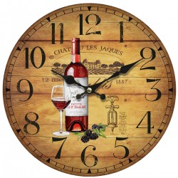 Reloj de Pared Redondo Vino...