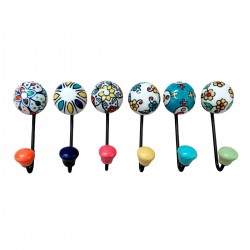 Perchas de Pared x6 Pomos...