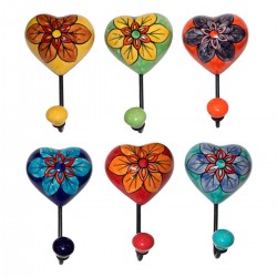 Perchas de Pared Corazón x6...