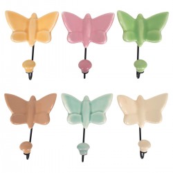 Percha Mariposa Pared x6...