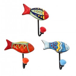 Perchas Pared Pez x3...