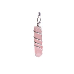 Colgante Punta Cuarzo Rosa...