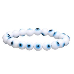 Pulsera De Ojo Turco Blanco...