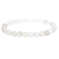 Pulsera Adularia Blanca 6mm...