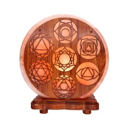 Lámpara De Sal Chakras Base...