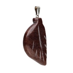 Colgante Hoja Cuarzo Rojo 2...