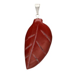 Colgante Hoja De Jaspe Rojo...