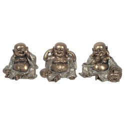 Figura Decorativa x3 Buda...