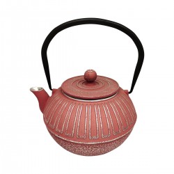 Tetera 1 l Hierro colado rojo