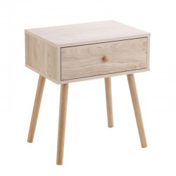 Mesita De Noche De Madera...